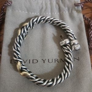 COPY - Double X Crossover bracelet with 18K GoLd and Silver by David Yurman